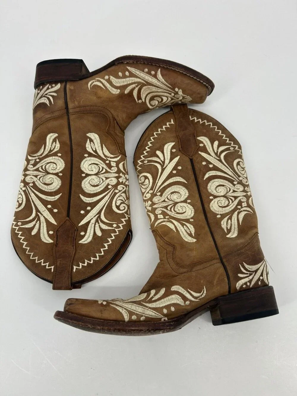 Circle G by Corral Brown Embroidered Western Cowboy Boot Women 9 Country Concert - Picture 2 of 9